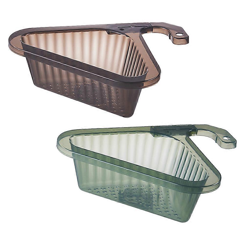 2pcs Drain Basket Kitchen Leftover Draining Basket Hanging Draining Rack