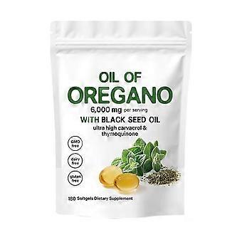 Oil of Oregano Black seed oil 6000mg Nutrition Gels & Chews 180/300 Count