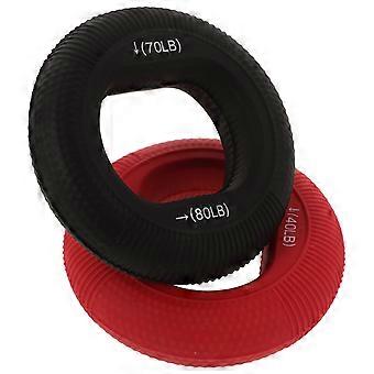 Handgriff-Stärkungsring aus Silikon für das Training, 2 Stück, verstellbarer Handtrainer
