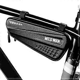 Bicycle Top Tube Bag Hard Shell Bicycle Frame Bag Road Mountain Bike Storage Case Cycle Pouch Bicycle Black Accessories,
