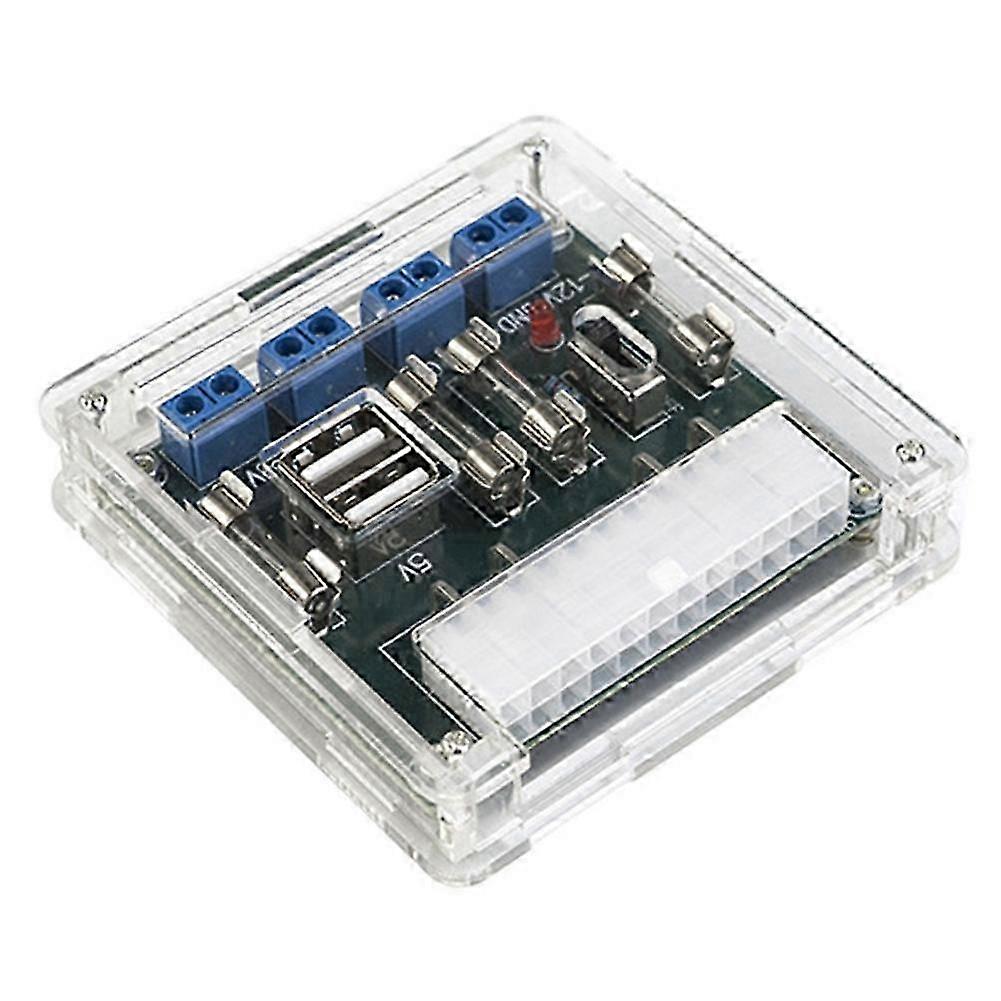 -M28W ATX Power Board Computer Supply Adapter Module 24Pin 5A USB Interface compatible with Desktop Computer PC with Case