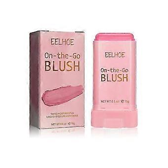 Blush em bastão para rosto, cor rosa cremoso, blush para bochechas, cosméticos 3 em 1, maquiagem em tubo para lábios, olhos e bochechas. Longa duração, acabamento matte.