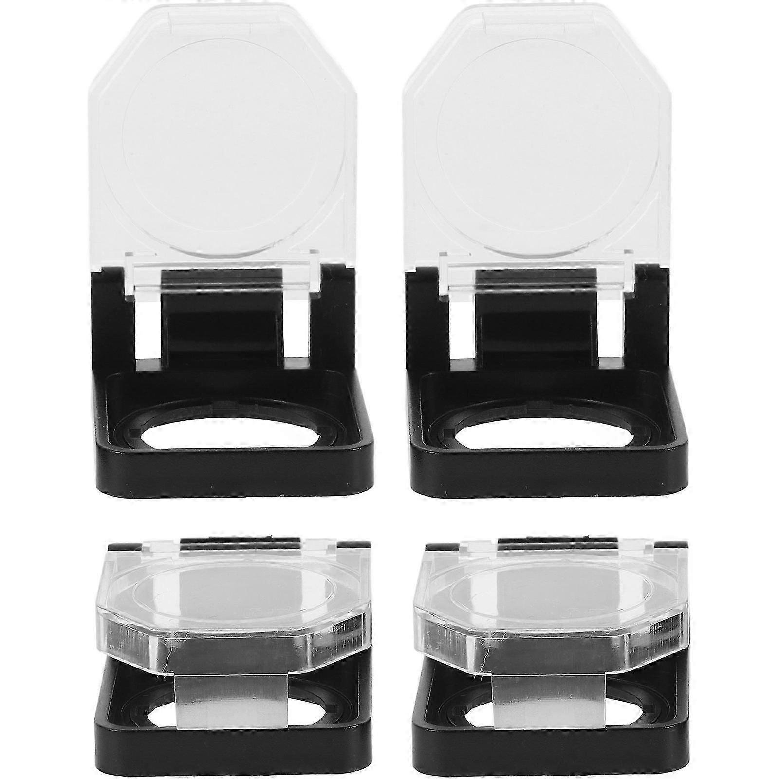 4pcs Push Button Covers Safety Power Button Plastic Protectorsp