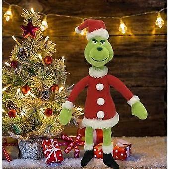 12.5" Christmas Grinch Plush Doll - Festive Home Decoration & Gift for Good Luck, Happiness & Warmth