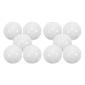 10pcs Bola de Roleta: Bolas de Substituição de Roleta de 14mm Brancas - Contas de Acrílico para Toca-discos de 12-16 Polegadas - Suprimentos para Jogo de Mesa e Entretenimento de Festa
