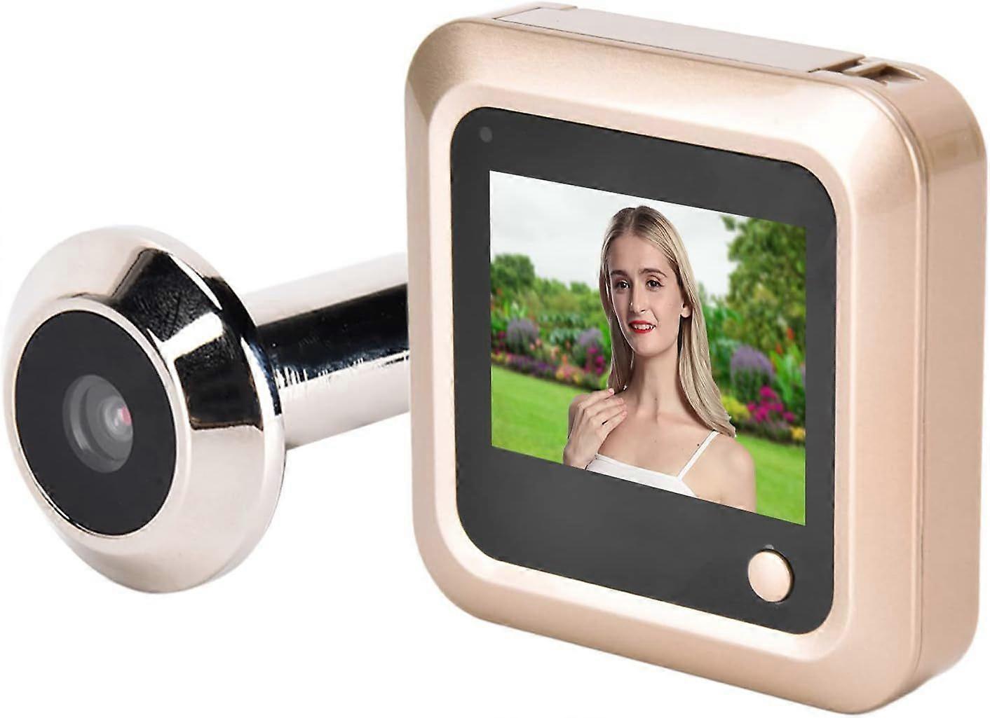 Interfone com vídeo, visor de campainha com olho mágico, cabo antirroubo de 2,4 polegadas para uso doméstico