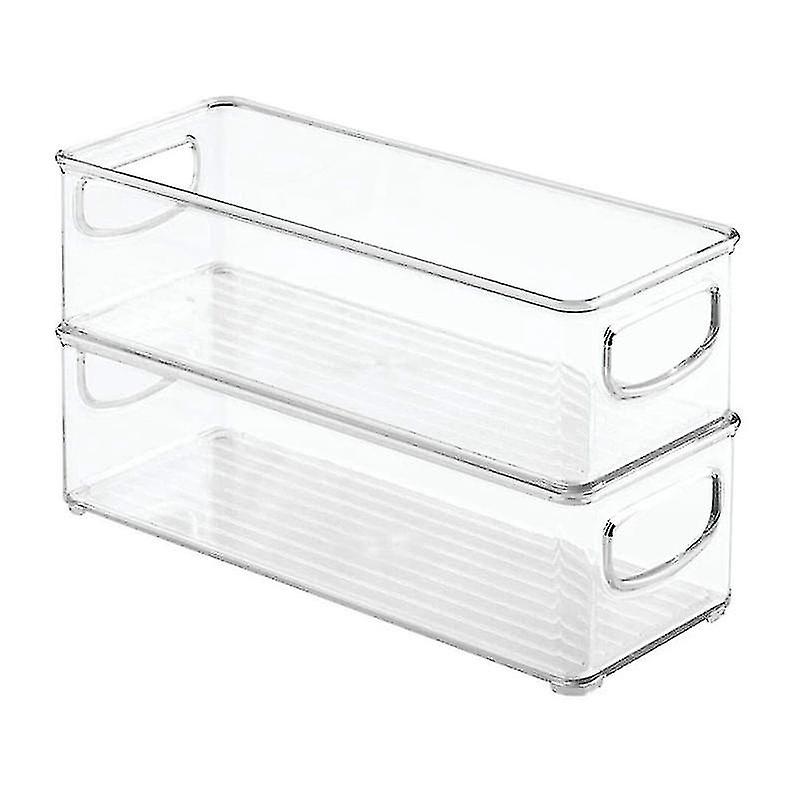 2pcs Refrigerator Organizer Bins Stackable Fridge Organizers Pantry