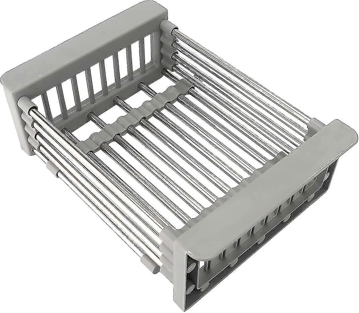 Expandable Dish Drying Rack, Over Sink Dish Drying Rack (gray)