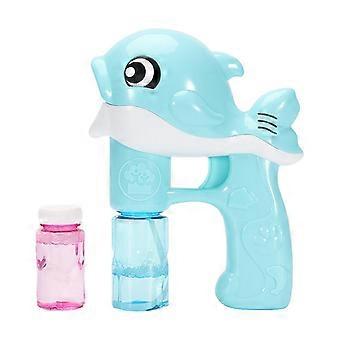 Dolfijn Bubble Machine met Lichte Muziek Lekvrije Kids Handheld Automatische Bubble Maker Shooter Blower Speelgoed Peuters Jongens Meisjes Kerstcadeau