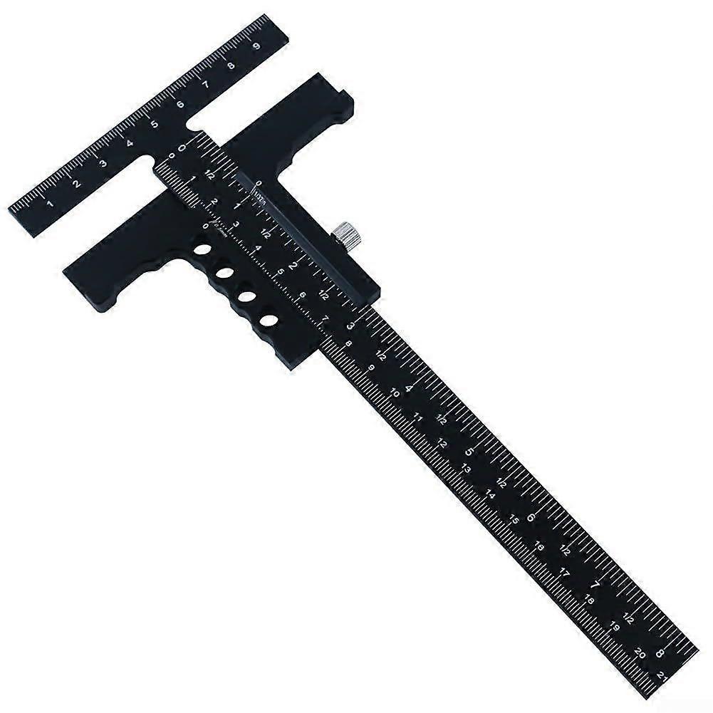 Efficient measuring tool for woodworking with multifunctional marking and grooving functions