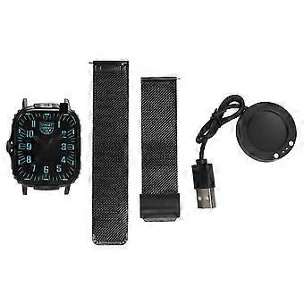 Smartwatch mit Stahlarmband, IP65 wasserdicht, Fitness-Tracker, 24/7-Gesundheitsüberwachung, HD-Großdisplay, kompatibel mit Android und iOS