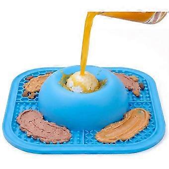 Slow Feeder Dog Bowls & Lick Mat for Liquid and Thick Treat, Anti-Slip Dog Lick Bowl with Interactive Rolling Ball-syb