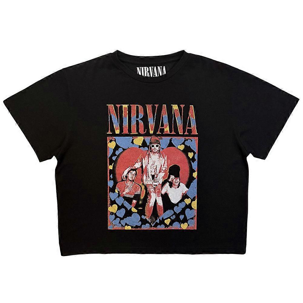 Nirvana Heart Band Logo Crop Top