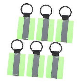 6pcs DoubleSided Reflective Keychain for Backpacks Bags and Night Running  Visibility Accessory