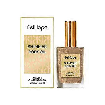 EELHOPE Gold Body Shimmering Oil for Face, Body, Collarbone, Liquid Highlighter, Shimmering, Moisturizing, Easy to Apply