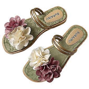 Double floral summer slides Soft and Cushioned Footbed Cozy Bedroom Lounging