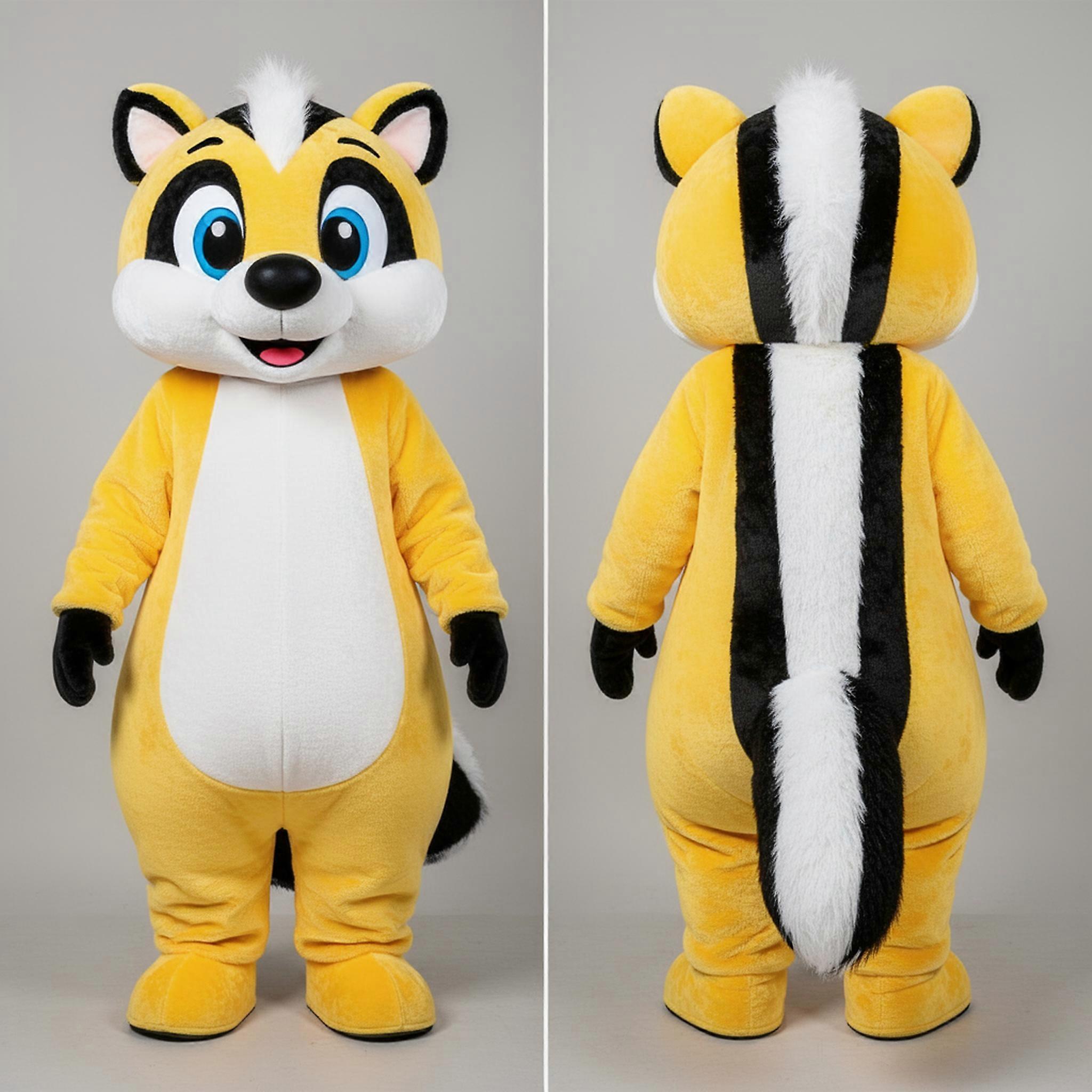 MASTICOT Yellow Charming Skunk Mascot