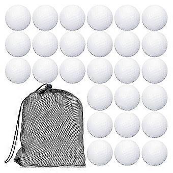 100 Pcs Golf Practice Ball Hollow Golf Ball Training Golf Balls With Mesh Drawstring Storage Bags F