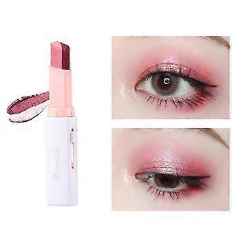 Dual Color Eyeshadow Stick - Pearl Shimmer Waterproof Earth Tone One Swipe Makeup_w
