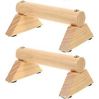 Wooden Push-Up Handles for Fitness Equipment Abdominal Muscle Trainer 2Sets
