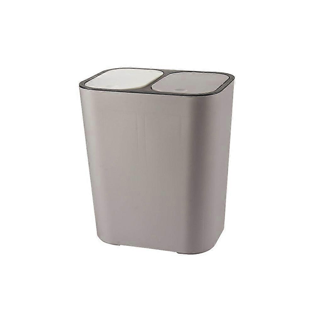 Versatile Dual-Compartment Tapered Trash Can