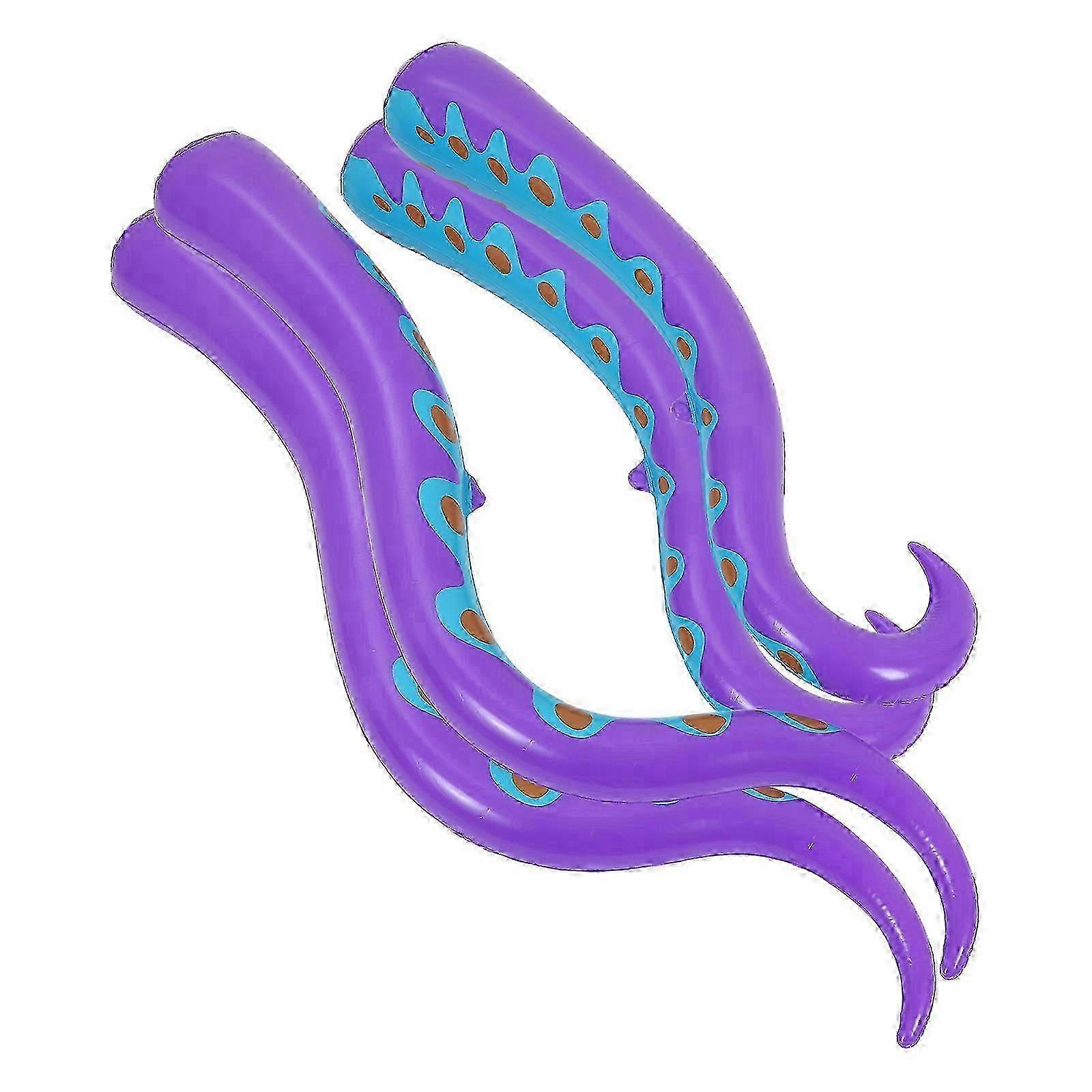 Window Decor 4 Pack Purple Plastic Halloween Inflatable Octopus Tentacles