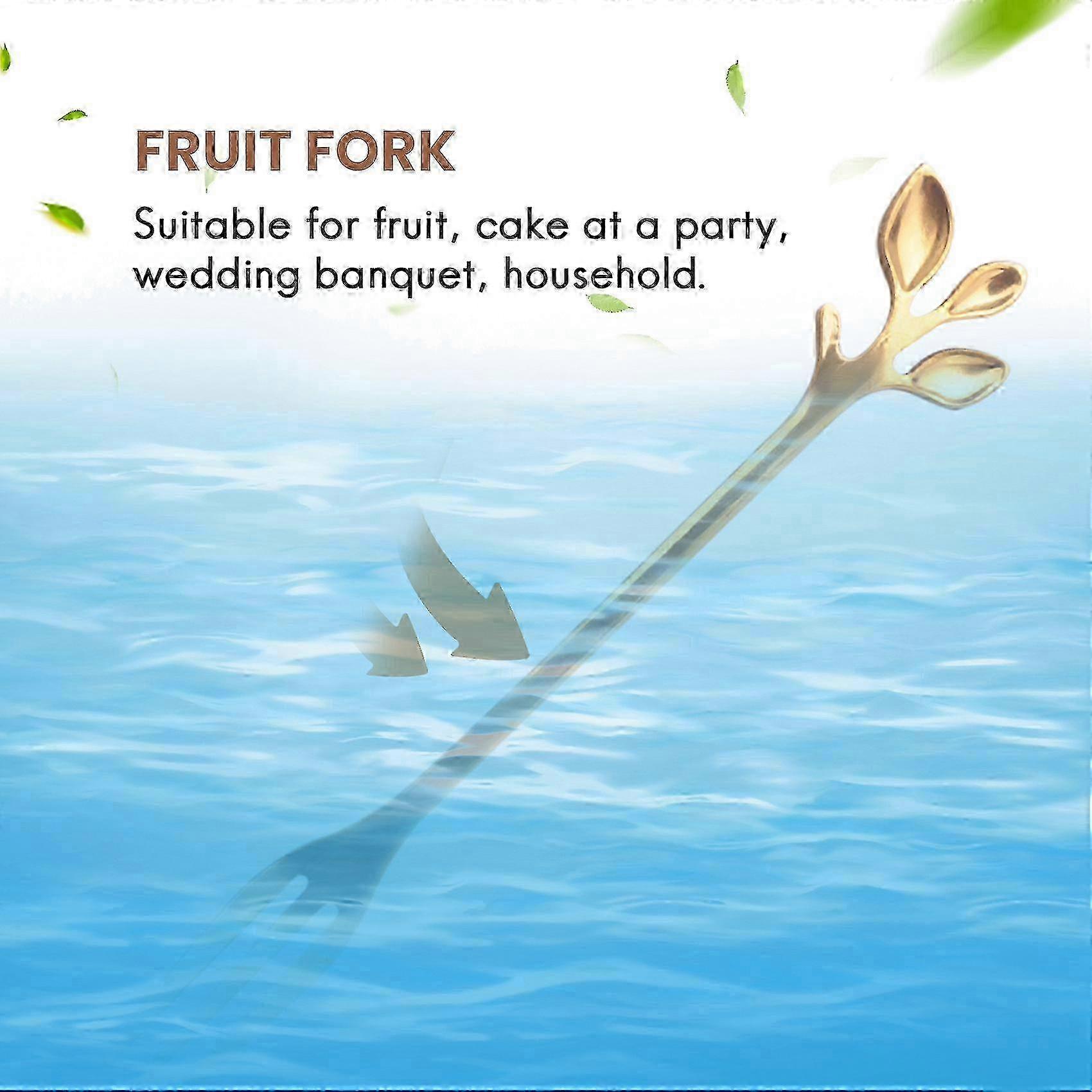 20Pcs Elegant Leaf Stainless Forks