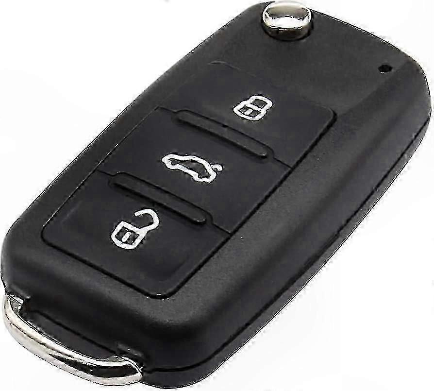 Uncut Key Blank (Black) - Remote Folding Key Case Replacement Shell