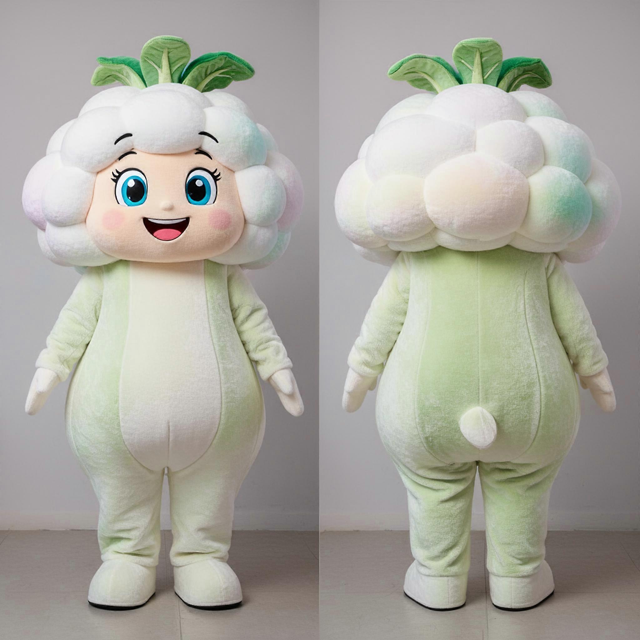 MASTICOT Ivory White Rounded Cauliflower Mascot