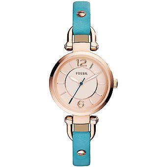 Fossil Georgia Quartz Analog Women Watch with Synthetic Leather Bracelet ES3744