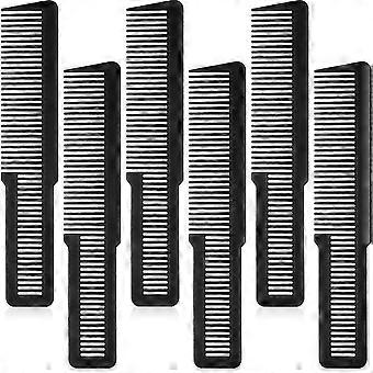 6-teiliger Haarschneidekamm, professioneller Stylingkamm, Friseurkamm, Haarschneidekamm für Haarschneider und Barbiere (Schwarz)