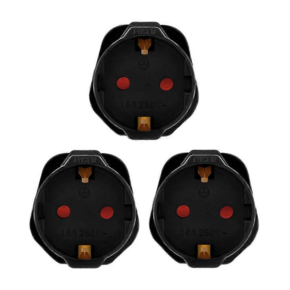 Compact Secure German-to-UK Plug Adapter Durable ABS