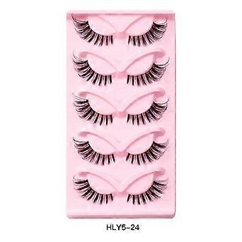 Pestañas postizas Fox Eye, 5 pares, alargadoras, esponjosas, rizadas y naturales para bodas, escenarios y cosplay.