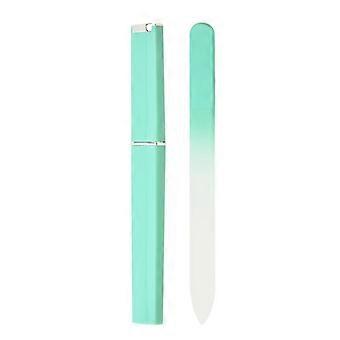 Durable Glass Nail File with Storage Case, Comfortable Grip, Washable and Reusable, Creates a Shiny Smooth Surface