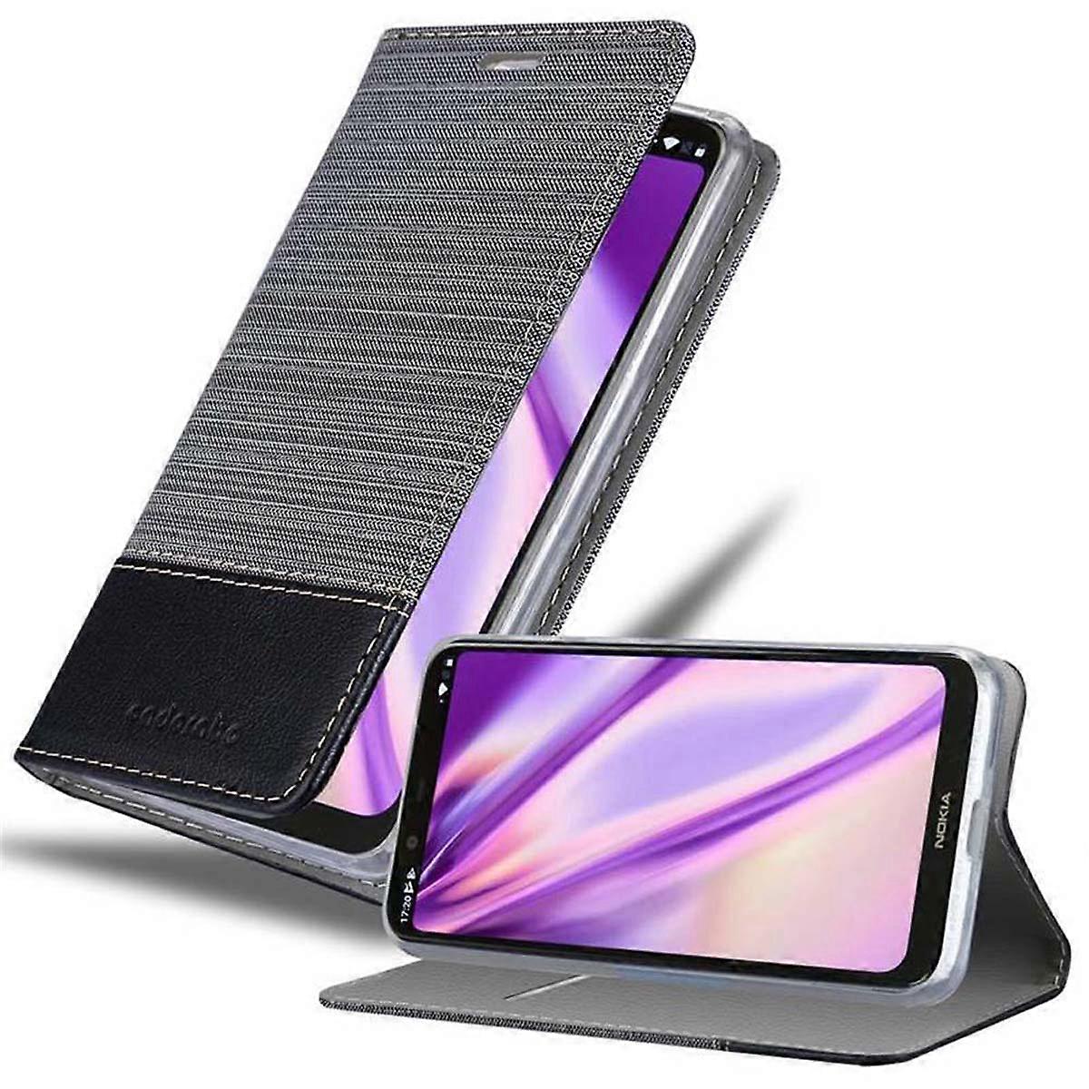 Nokia 5.1 PLUS / X5 Case Protective Case - in jeans look and stand function
