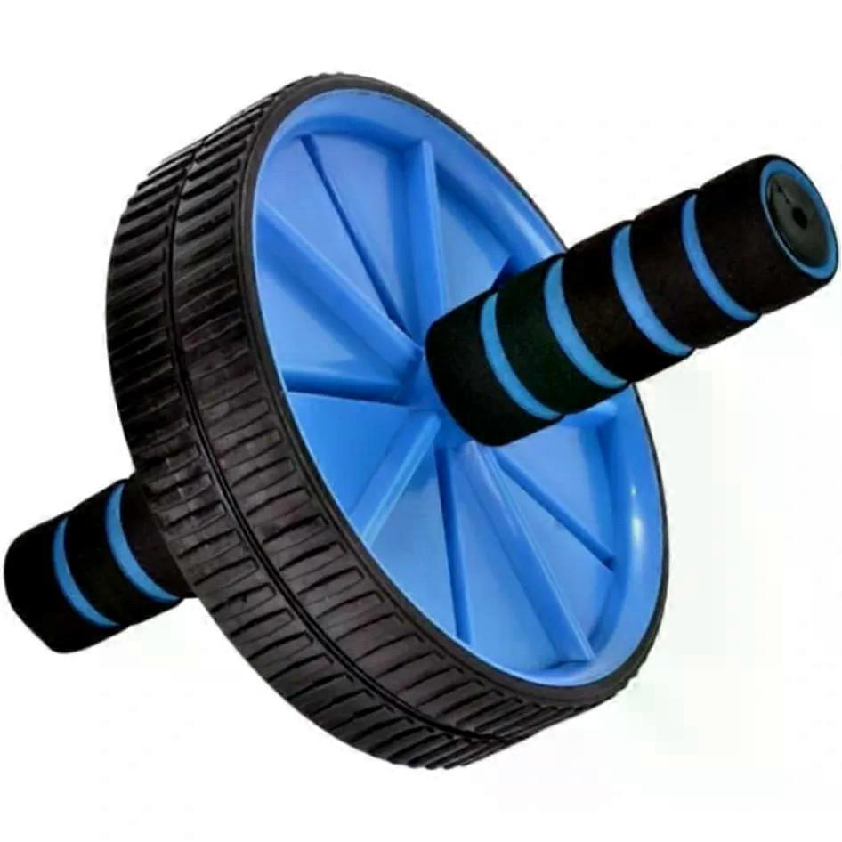 Exercise Roller for Core Strengthening Workouts Blue Double Wheel