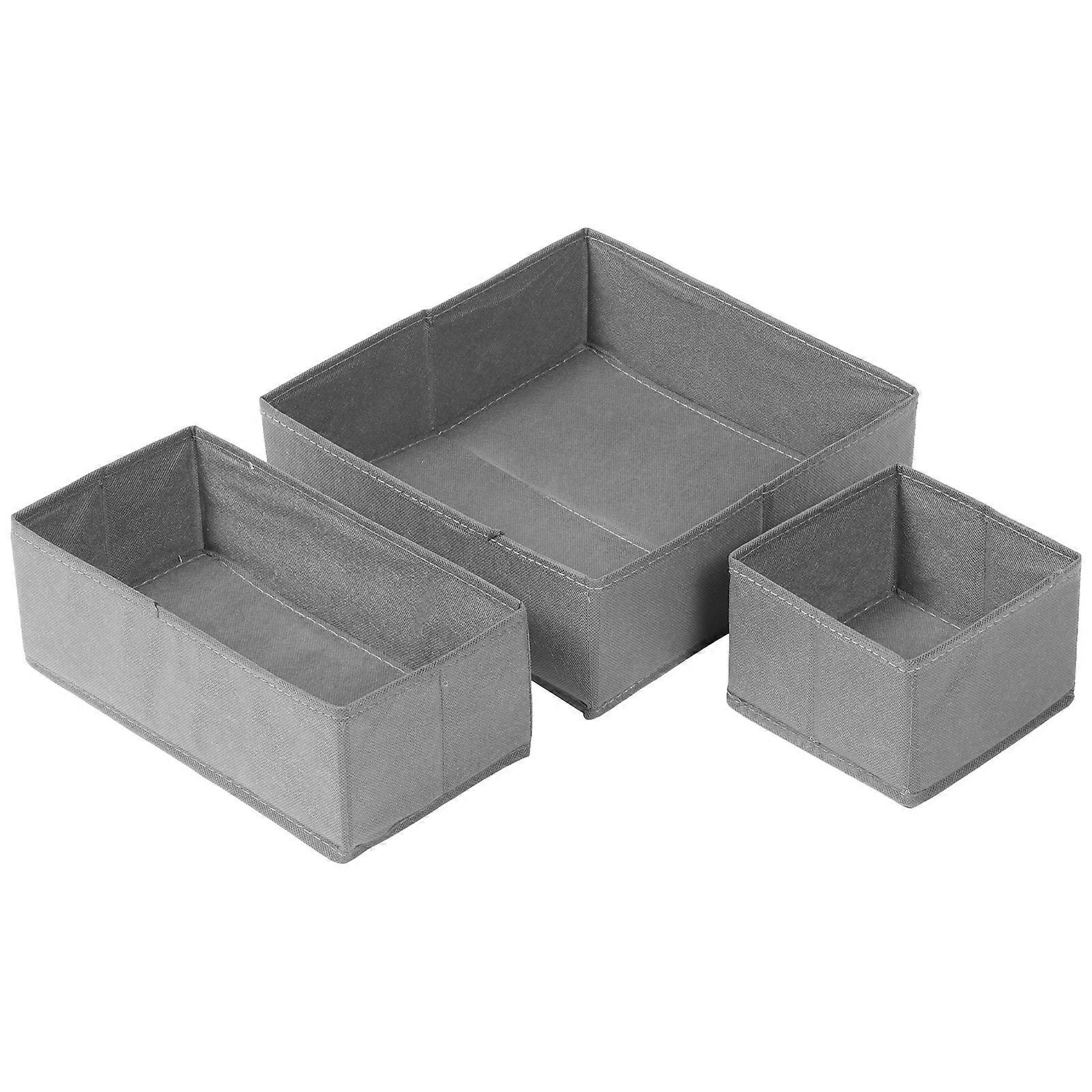 Socks Storage Holders Grey compatible with Daily Use 3Pcs Storage Boxes