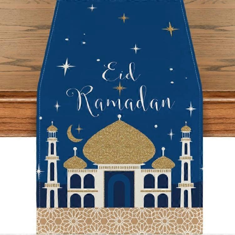 Delicate Table Runner with Moon Shape Pattern Table Cloth for Special Gatherings