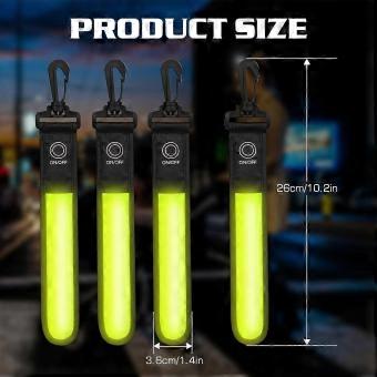 Kids Safety Reflectors, LED Flashing Light Reflective Bag Pendants & Safety Lights (4 PCS)