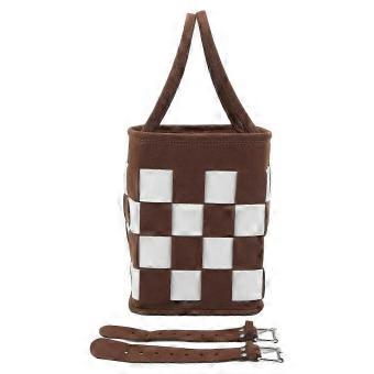 Felt Bicycle Basket Felt Cloth Foldable Detachable Brown and White Bicycle Front Hanging Basket for core