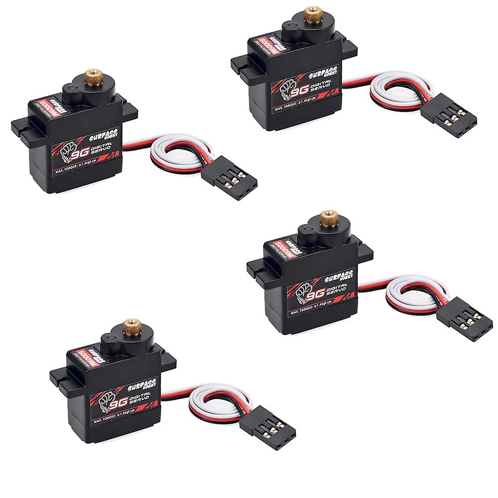 4PCS S0009M 9G Digitale Servos Metallgetriebe Servo 1,4 kg Lenkgetriebe für RC-Teile Flugzeugboot-Plan