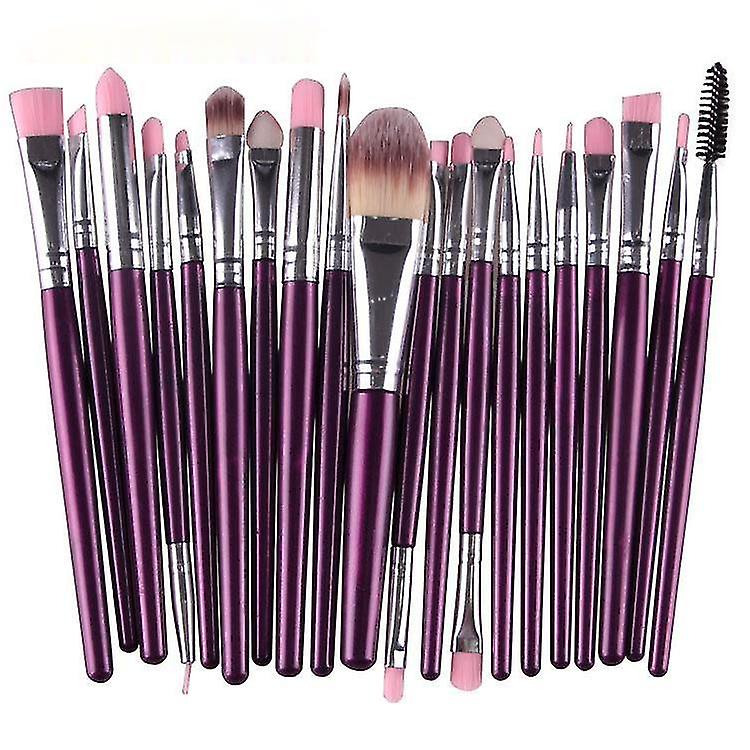 Foundation Makeup Brushes Set 20 Pieces Silver Hzs-61