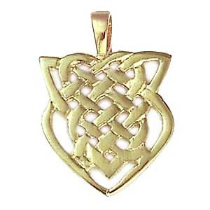 9ct Gold 20x19mm Celtic knot Pendant