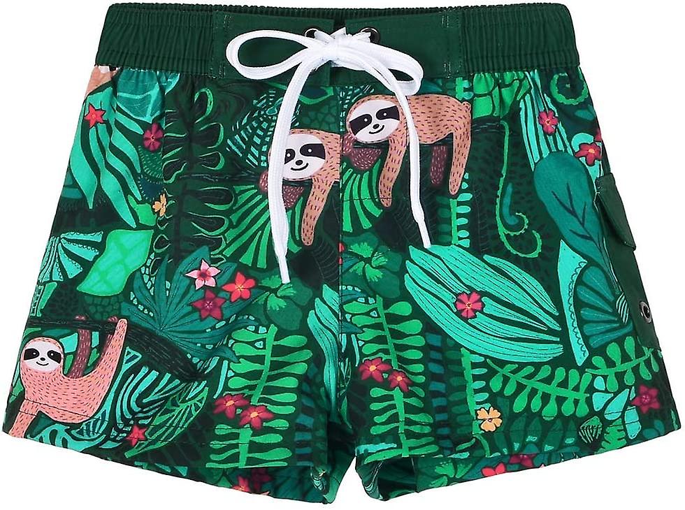 Men's Swim Trunks Quick Dry Board Shorts Colorful Stripe Swimming Shorts With Pockets