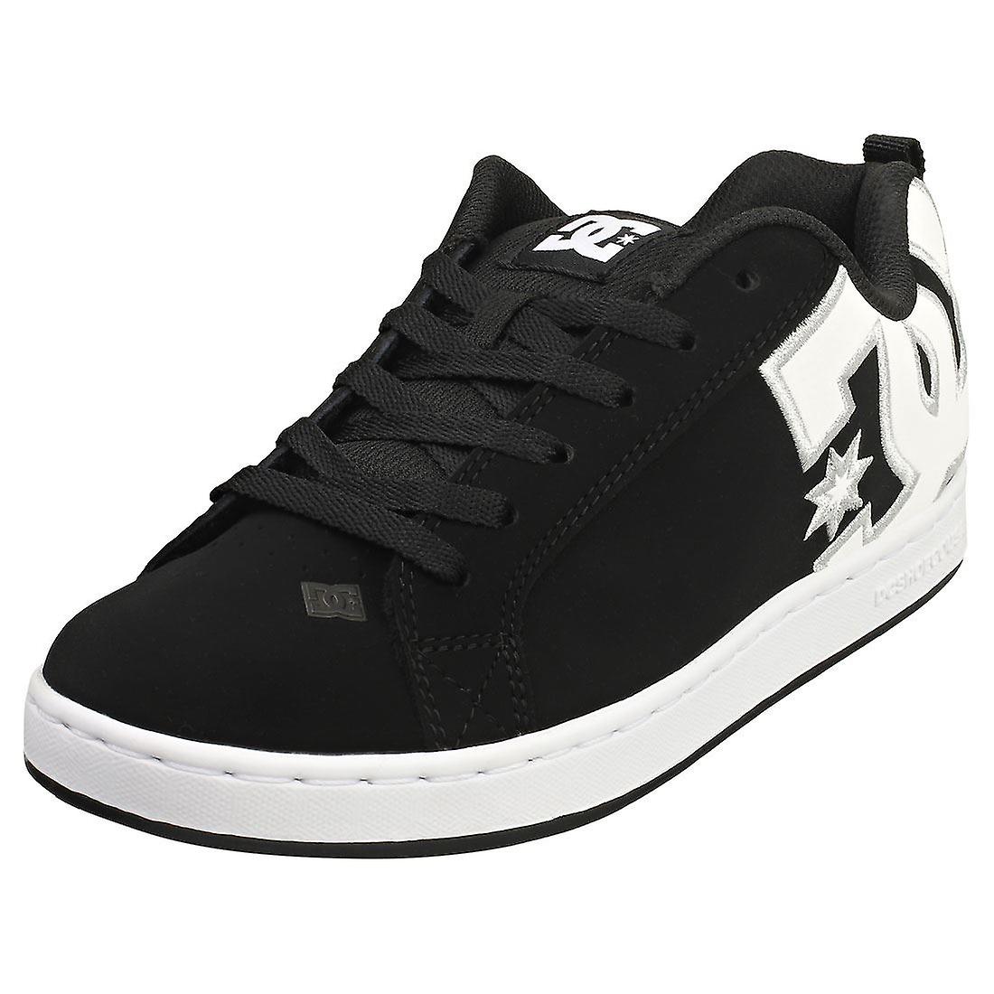 DC Shoes Court Graffik女士滑板运动鞋,黑色白色