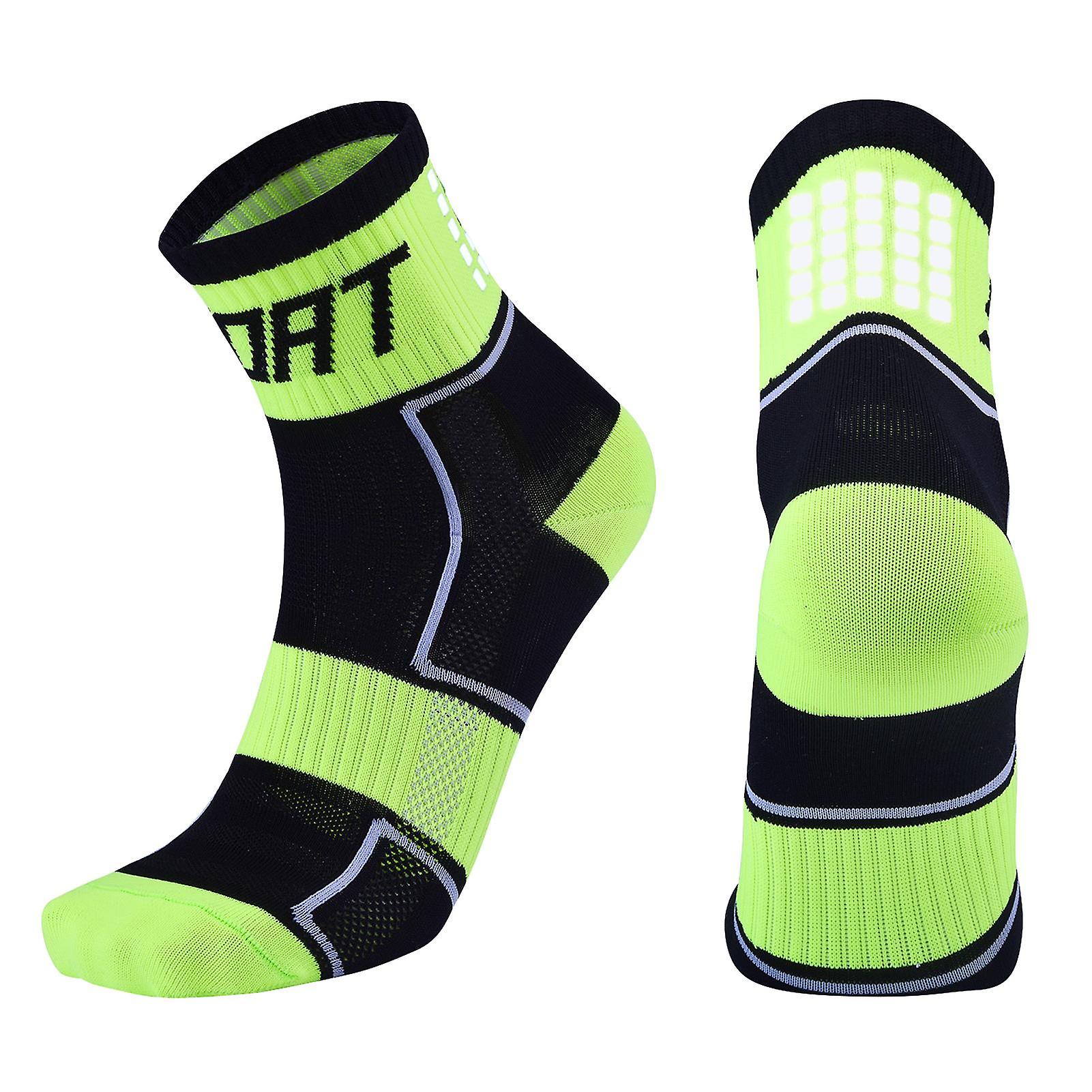 Reflective Cycling Socks High-Visibility Breathable Athletic Socks Bike Riding Running Socks for