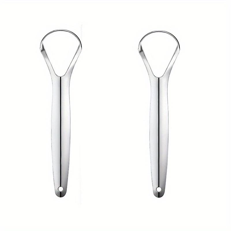 口臭を減らすための1/2pcs舌スクレーパー(医療グレード)ステンレス鋼舌クリーナーメタルスクレーパーフレッシュブレス用舌スクレーパークリーナー