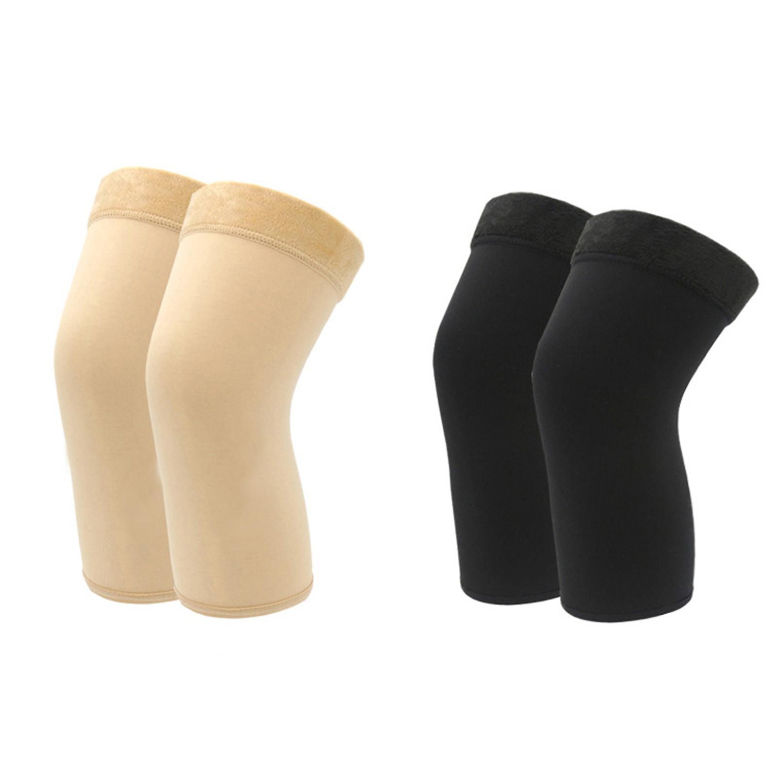 Pair Of Knee Warmers Thermal Elastic Non-slip Braces Protector