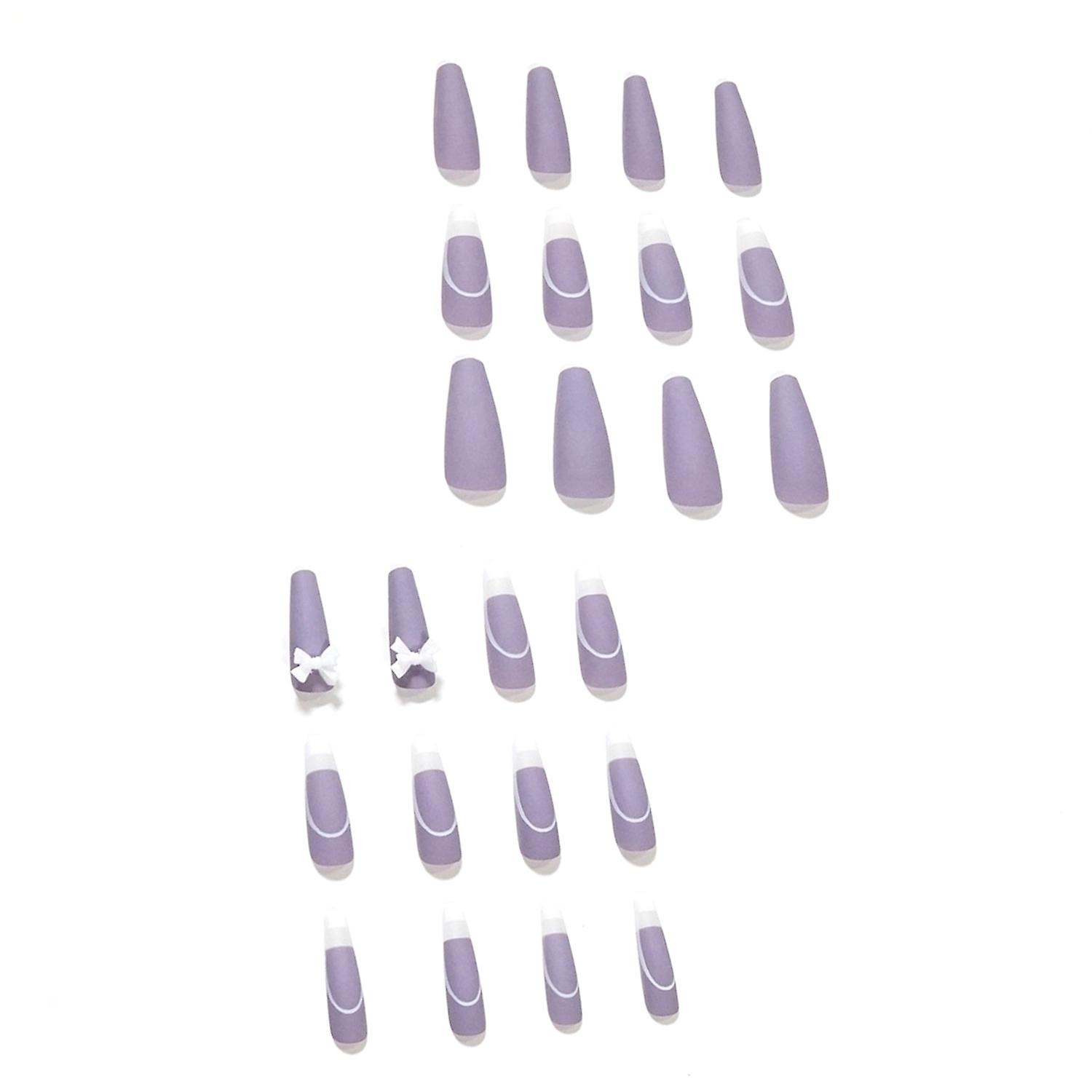 3 x 24Pcs/Set Full Cover Nail Tip Extra Long ABS Glossy Texture Artificial Nail Tips Makeup Accessor