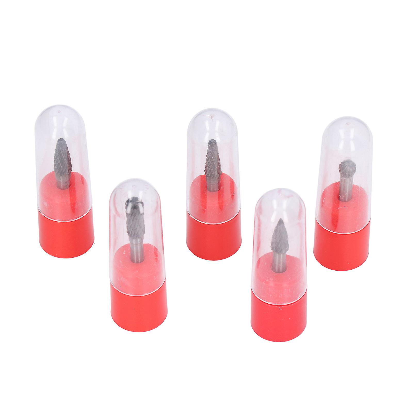 5Pcs 6x8mm Rotating Burr Set Files Rotating Grinding Burrs Set for Woodworking Carving Polishing